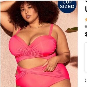 Gabifresh Swimsuits for all neon pink bikini set 18/20